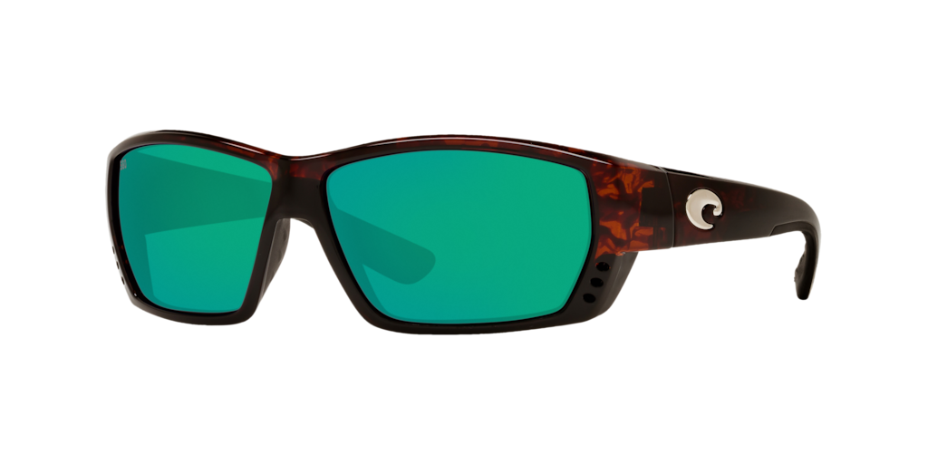 Costa Tuna Alley 580G Polarized Sunglasses, Tortoise/Green Mirror
