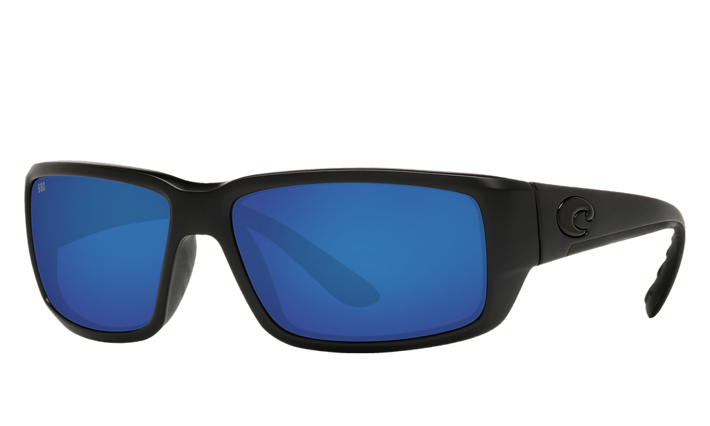 Costa Fantail 580G Polarized Sunglasses, Blackout/Blue Mirror