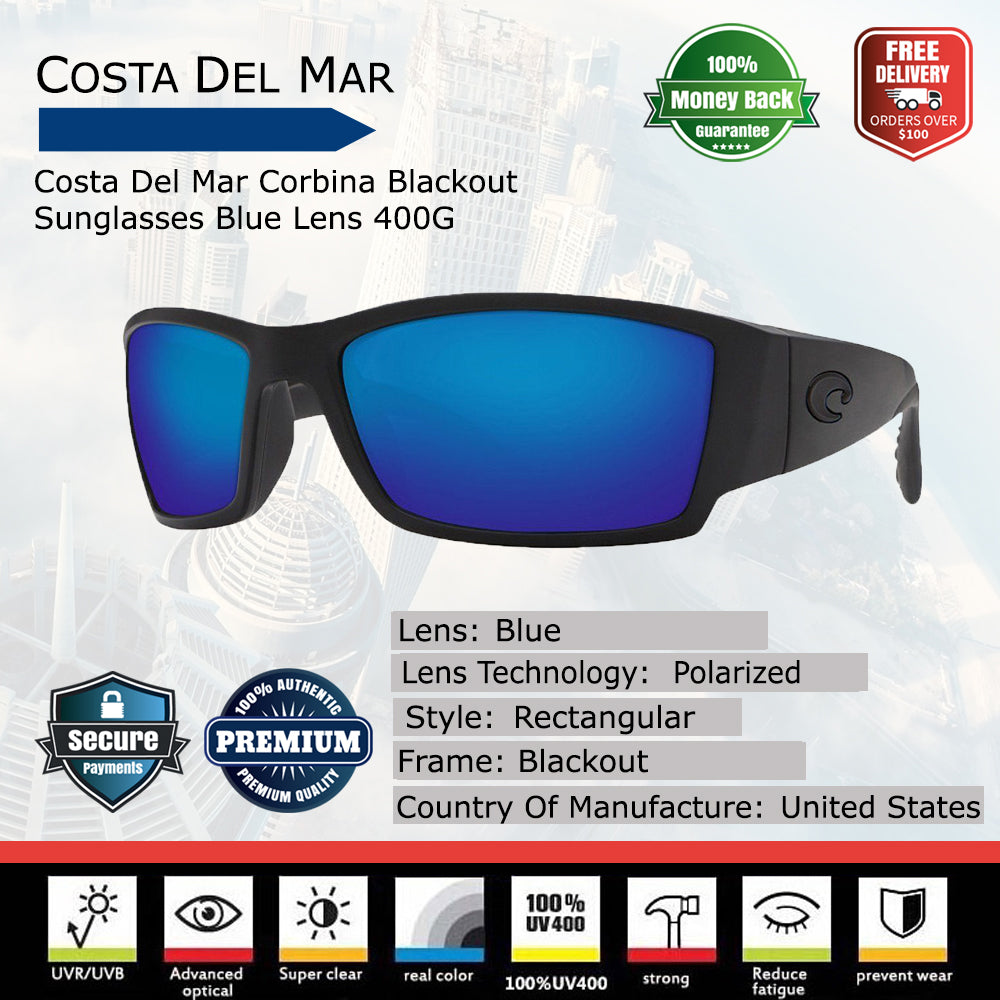 Costa Del Mar Corbina Polarized Sunglasses 61-17-123