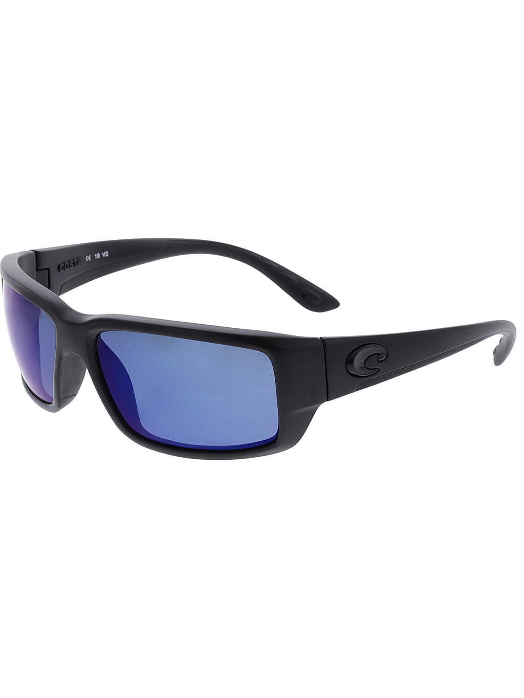 Costa Fantail 580P Polarized Sunglasses, Blackout/Blue Mirror