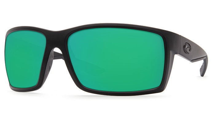 Costa Del Mar Reefton 9007 Sunglasses 900707 - 01 Blackout - Green Mirror 580p Men Rectangle