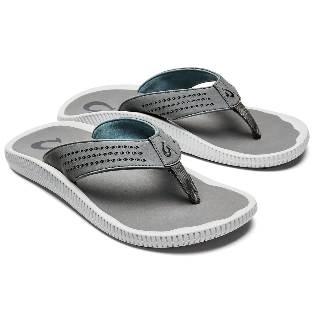 Olukai Ulele Men's Sandals Dark Shadow Black Size 9