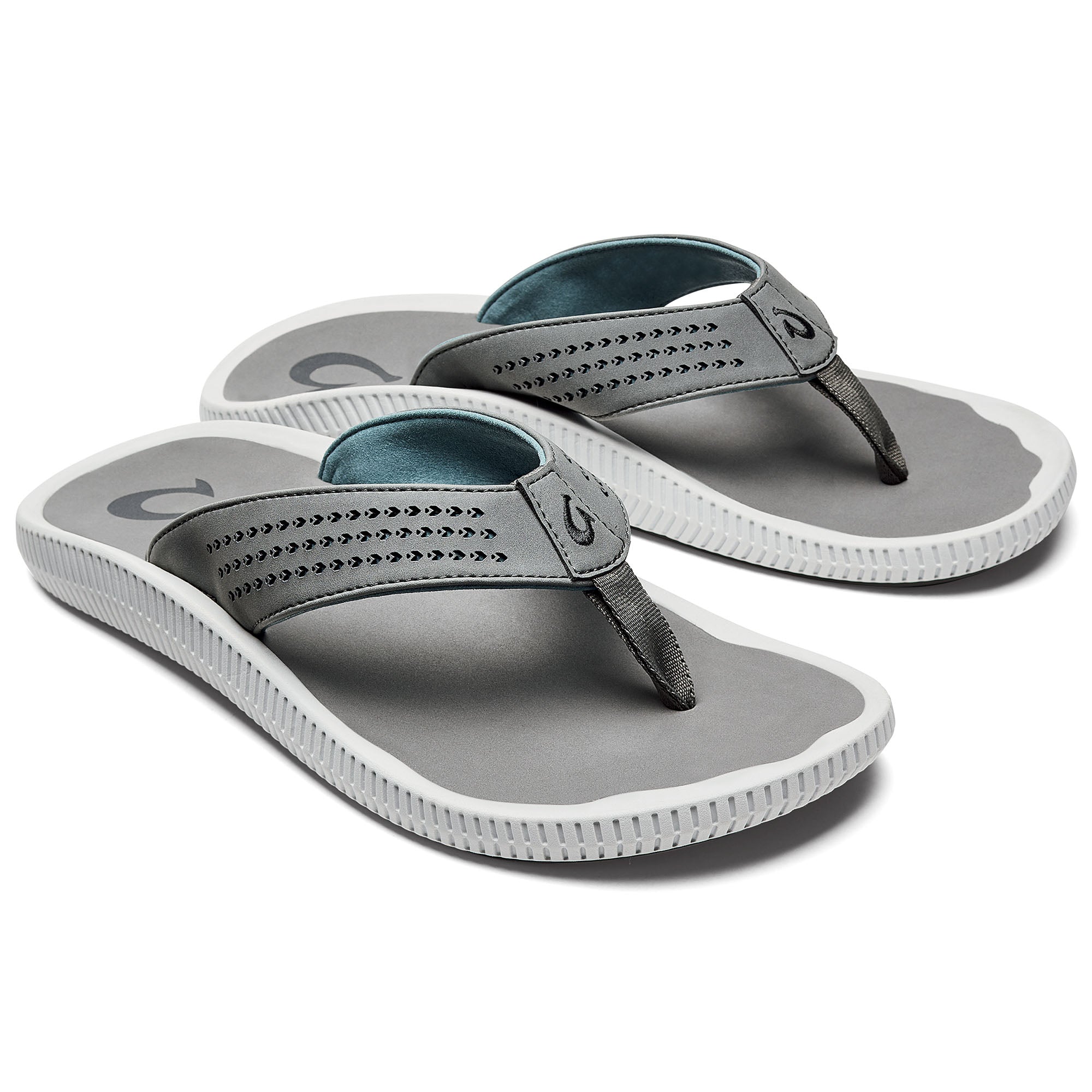 Olukai Ulele Men's Sandals Dark Shadow Black Size 9