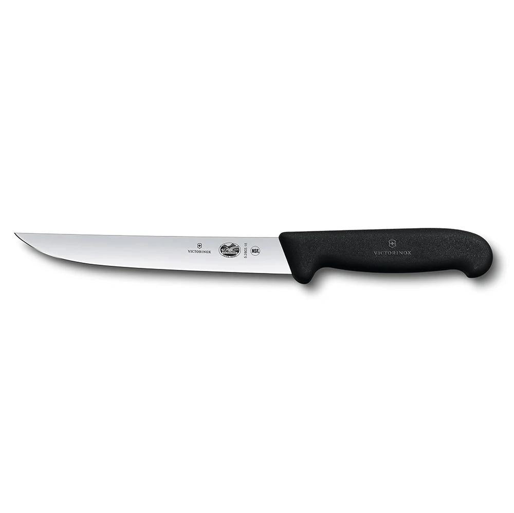 Victorinox 7  Fillet Knife  Straight  Semi-flexible  Black Fibrox Handle  5.2803.18