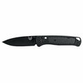 Benchmade Bugout AXIS Folding Knife, DLC Plain Blade, Graphite Black