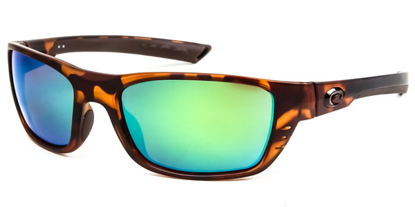 Costa Del Mar Whitetip 9056 Sunglasses 905608 - 66 Matte Retro Tortoise - Green Mirror 580p Men Pillow