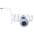 Sea Striker Surf Pier Cart White Surf Pier Cart, 11 Balloon Tires, 7 PVC Rod Holders, Holds up to 55qt Cooler, BRSC-WB