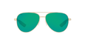 Costa Del Mar Peli 4002 Sunglasses 400201 - Gold - Green Mirror 580g Unisex Pilot