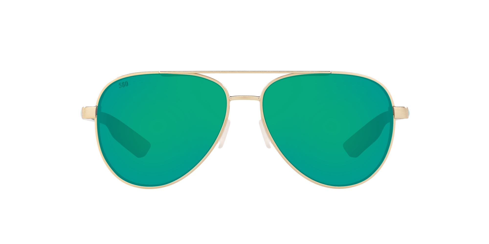 Costa Del Mar Peli 4002 Sunglasses 400201 - Gold - Green Mirror 580g Unisex Pilot
