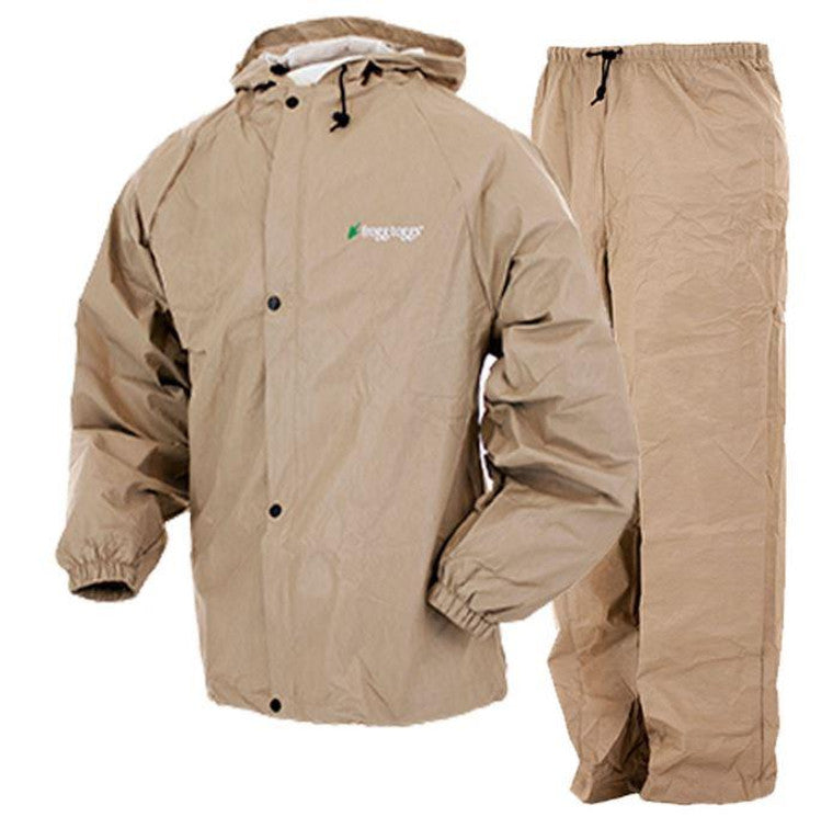 Men's Frogg Toggs Pro Lite Pant and Rain Jacket XL/2XL Khaki