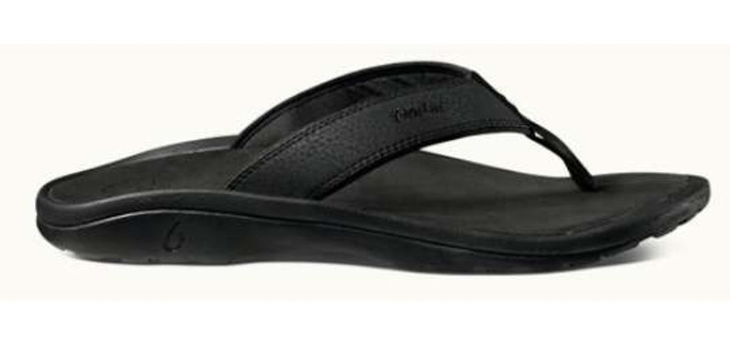 Olukai Men's Ohana Black Black Flip-Flop - 13