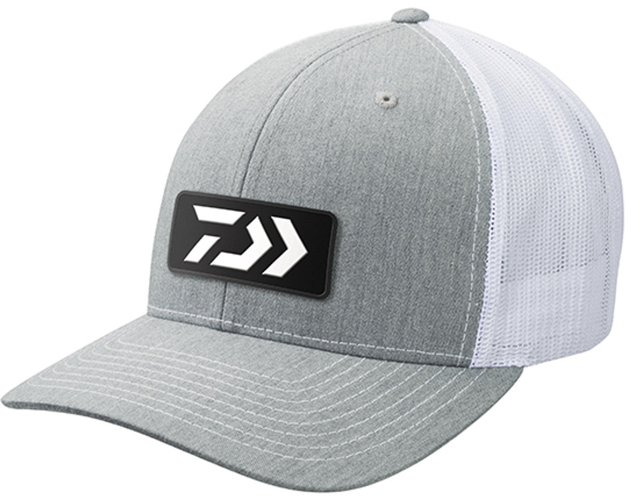 Daiwa Trucker Cap  Grey/White with Rubber Patch Logo