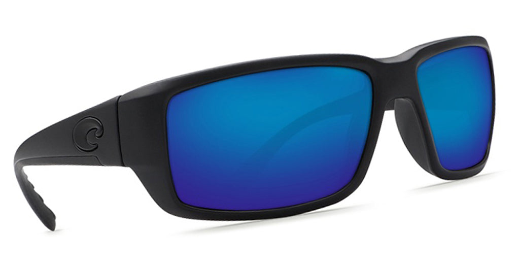 Costa Fantail 580G Polarized Sunglasses, Blackout/Blue Mirror