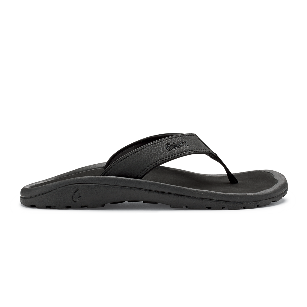 OluKai Ohana Men's Black Flip-Flop Size 9