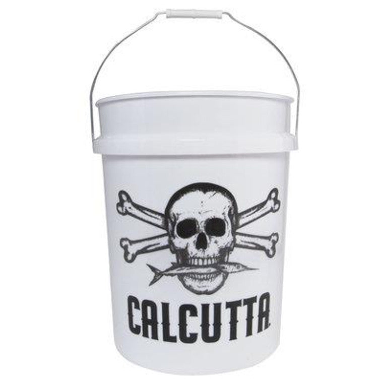 Calcutta 5 Gallon Bucket White with Logo, CB-W