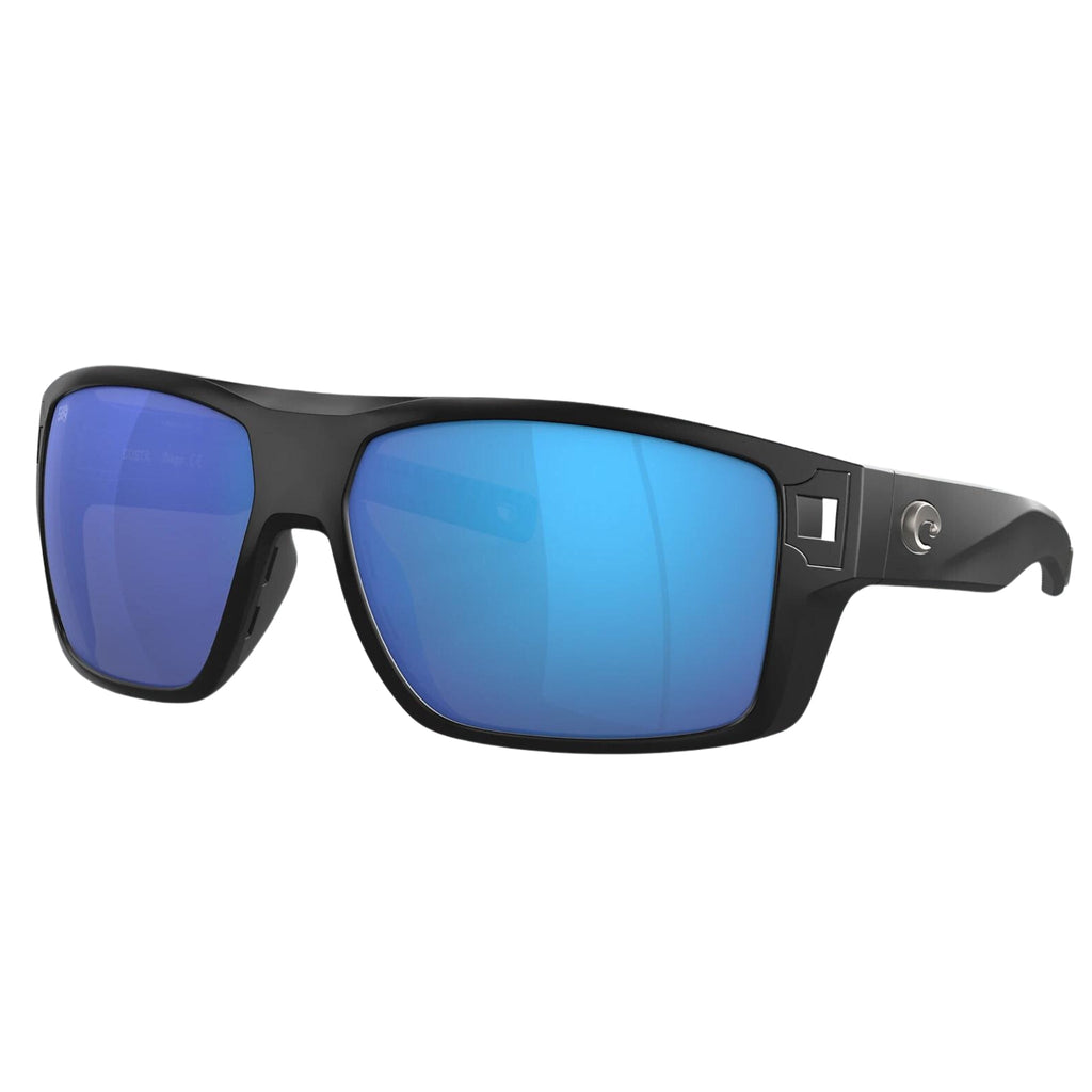 Costa Diego 580G Polarized Sunglasses, in Shiny Black Frame/Blue Mirror Lens | by West Marine