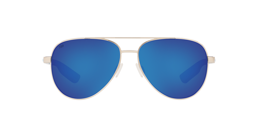 Sunglasses Costa Del Mar 06 S 4002 400209 Peli 288 Shiny Silver Blue Mir