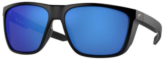 Costa Ferg XL 580G Polarized Sunglasses Matte Black/Blue Mirror