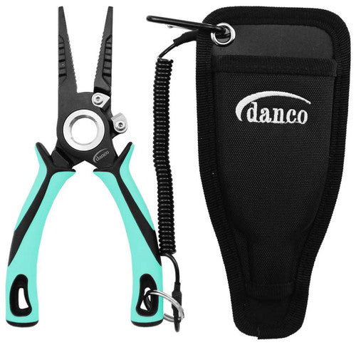 Danco Seafoam Pro Series Pliers, 7.5in Overall, Black Teflon Coated 304 Forged Stainless, Seafoam Green Synthetic Handle, PS75L-R-P-010