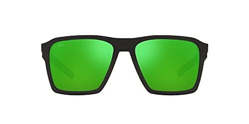 Costa Del Mar Antille 9083 Sunglasses 908303 - Black - Copper Green Mirror 580g Men Square