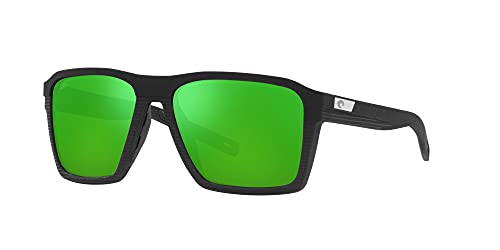 Costa Del Mar Antille 9083 Sunglasses 908303 - Black - Copper Green Mirror 580g Men Square