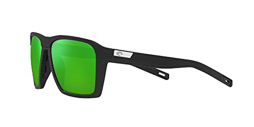 Costa Del Mar Antille 9083 Sunglasses 908303 - Black - Copper Green Mirror 580g Men Square