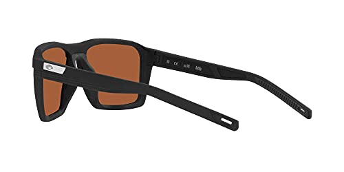 Costa Del Mar Antille 9083 Sunglasses 908303 - Black - Copper Green Mirror 580g Men Square