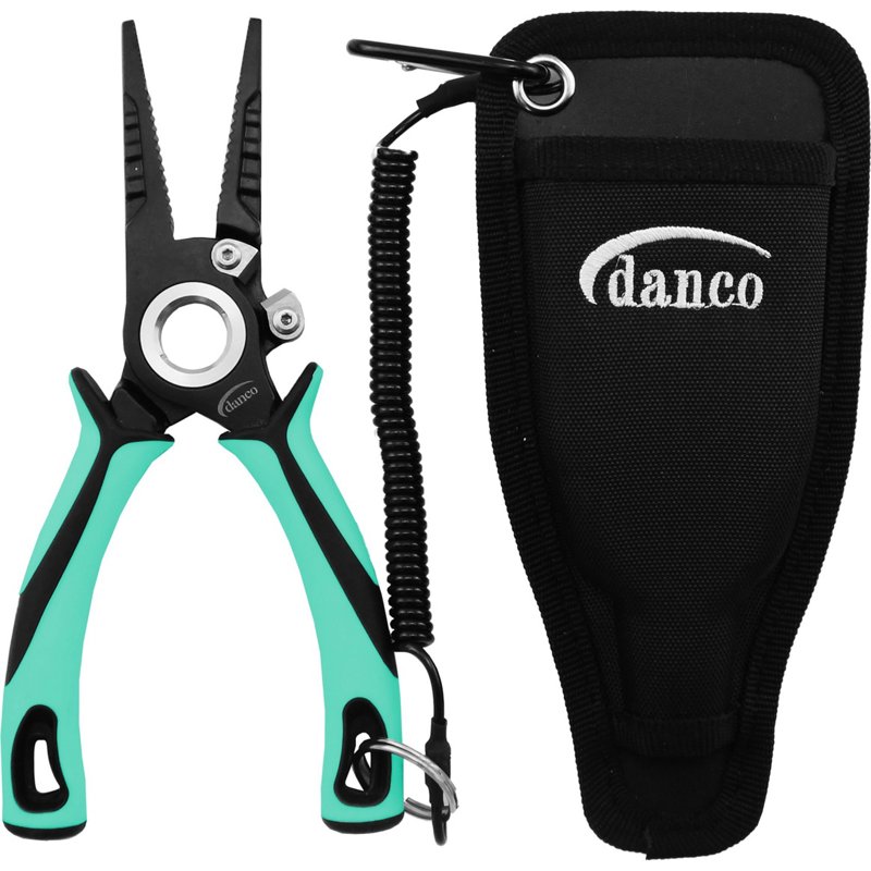 Danco Seafoam Pro Series Pliers, 7.5in Overall, Black Teflon Coated 304 Forged Stainless, Seafoam Green Synthetic Handle, PS75L-R-P-010