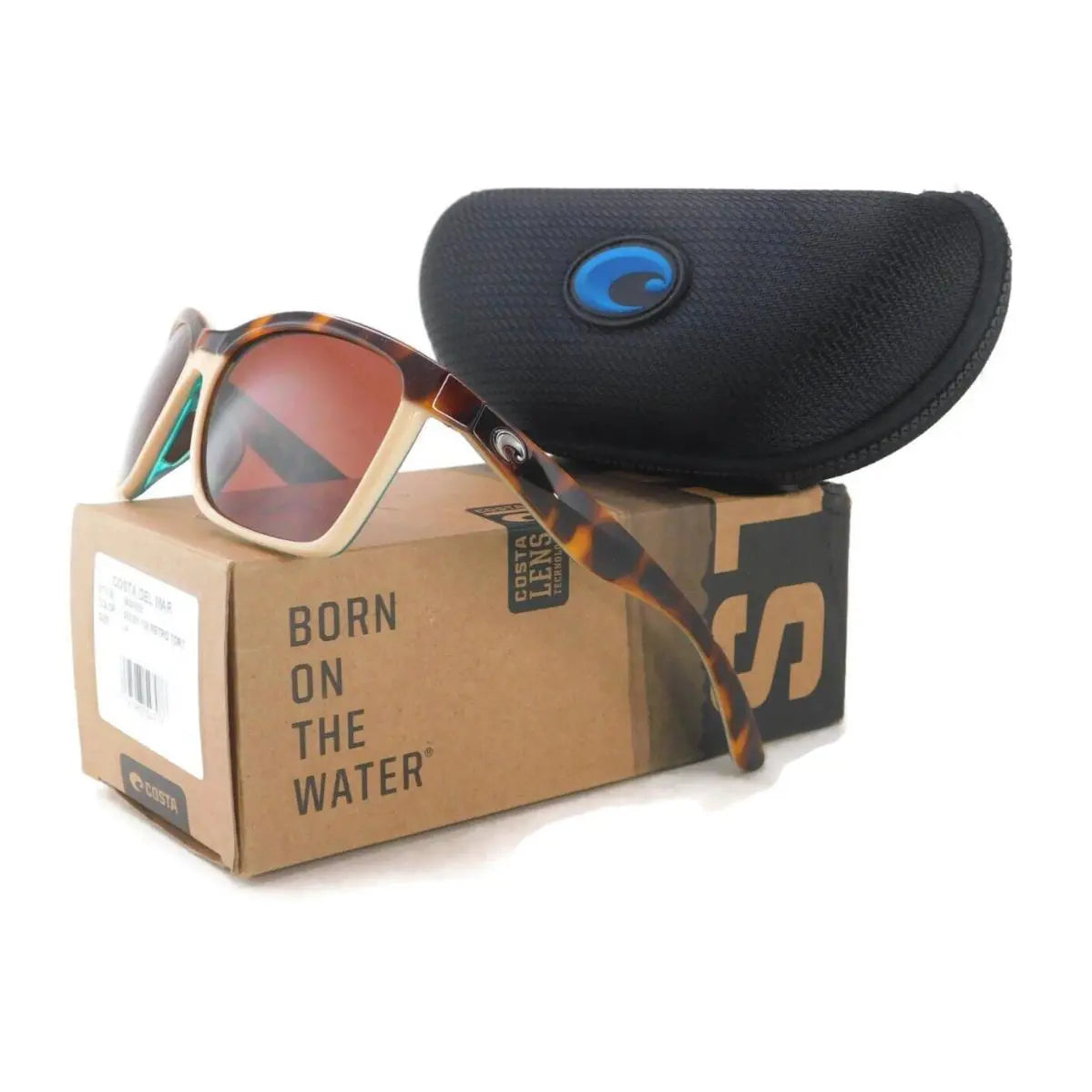 Costa Anaa Sunglasses Small Retro Tortoise Cream Mint