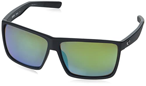 Costa Del Mar Rincon 9018 Sunglasses 901836 - Black - Green Mirror 580g Men Rectangle