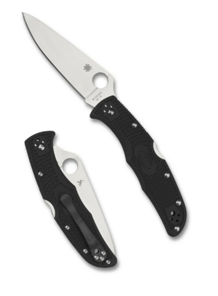 Spyderco Endura4 Lightweight 3.8" Knife Black FRN PlainEdge