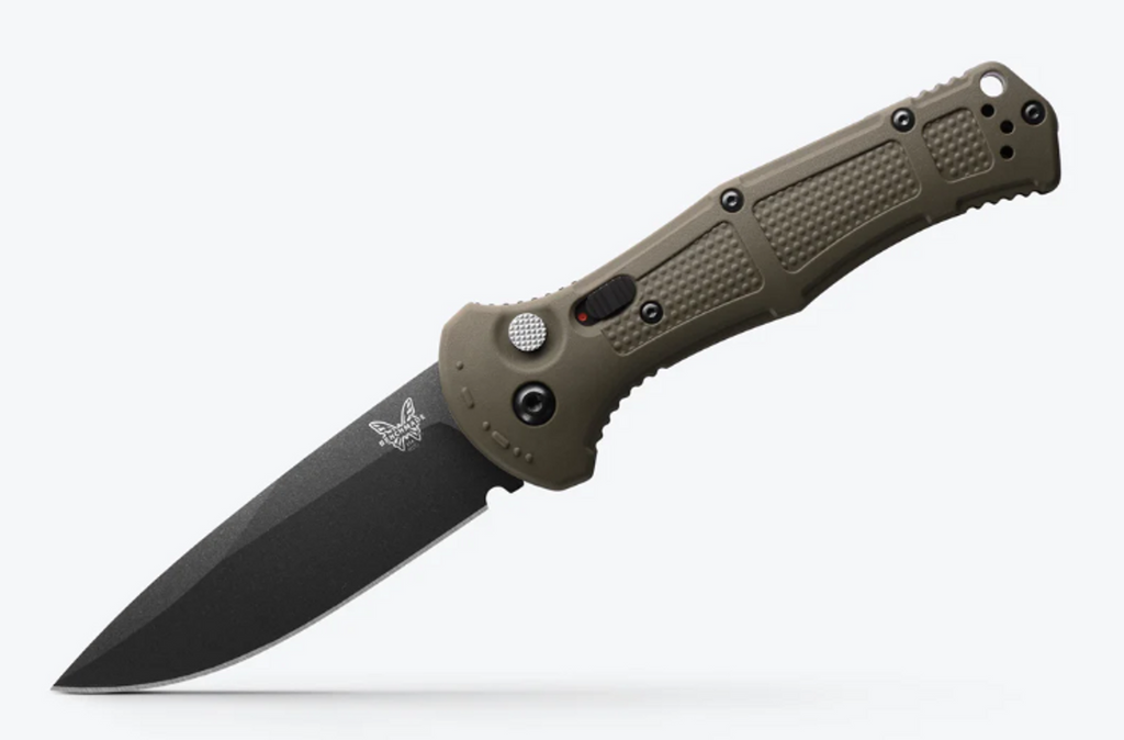 Benchmade Claymore Automatic Knife, 3.6in CPM-D2 Steel, Foliage Green