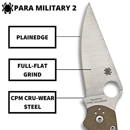 Spyderco Para Military 2 Folding Knife Pack of 1