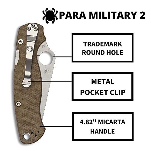 Spyderco Para Military 2 Folding Knife Pack of 1