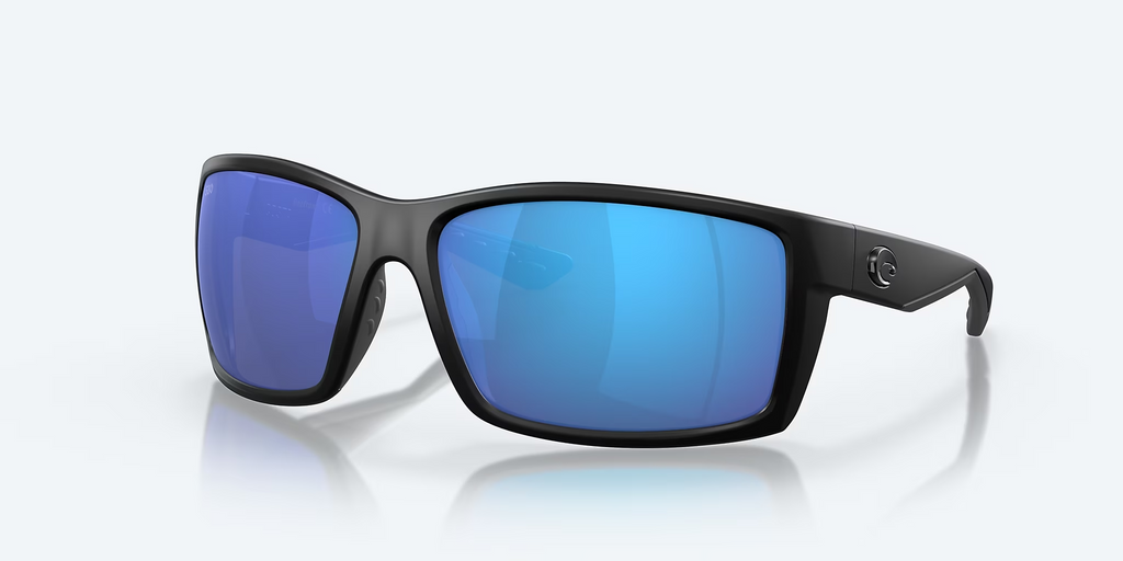 Costa Reefton Polarized Sunglasses, Black Frame, Blue Lens