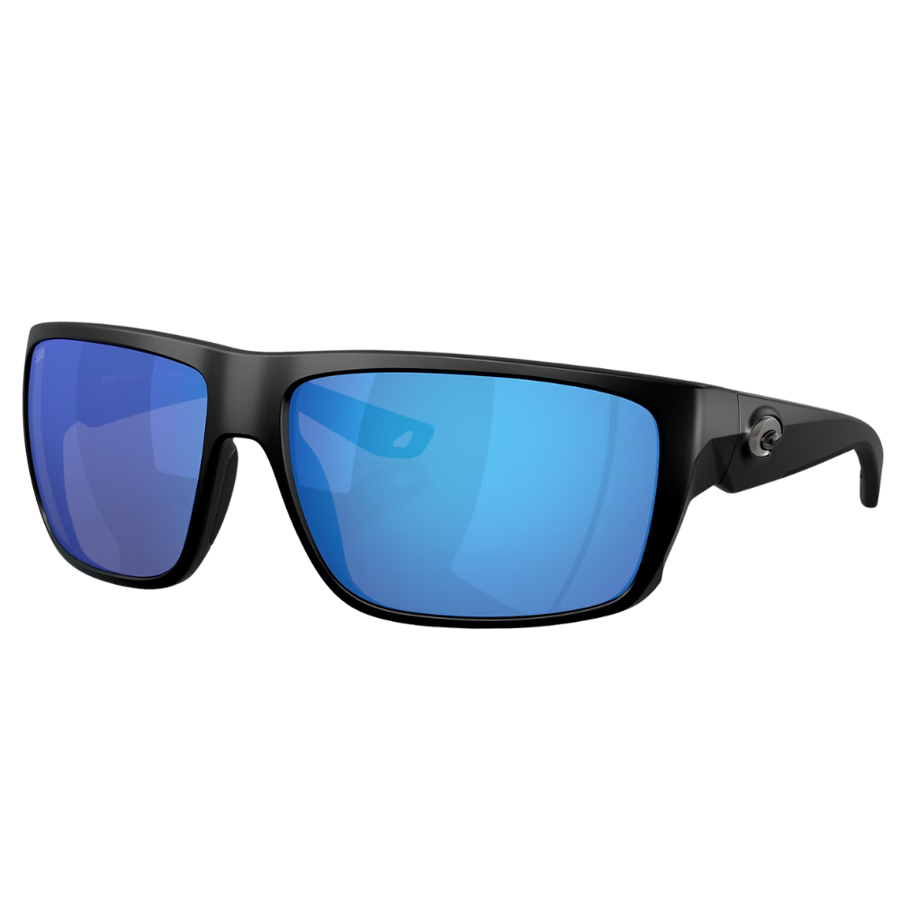 Costa 580G Polarized Sunglasses Matte Black/Blue Mirror One Size