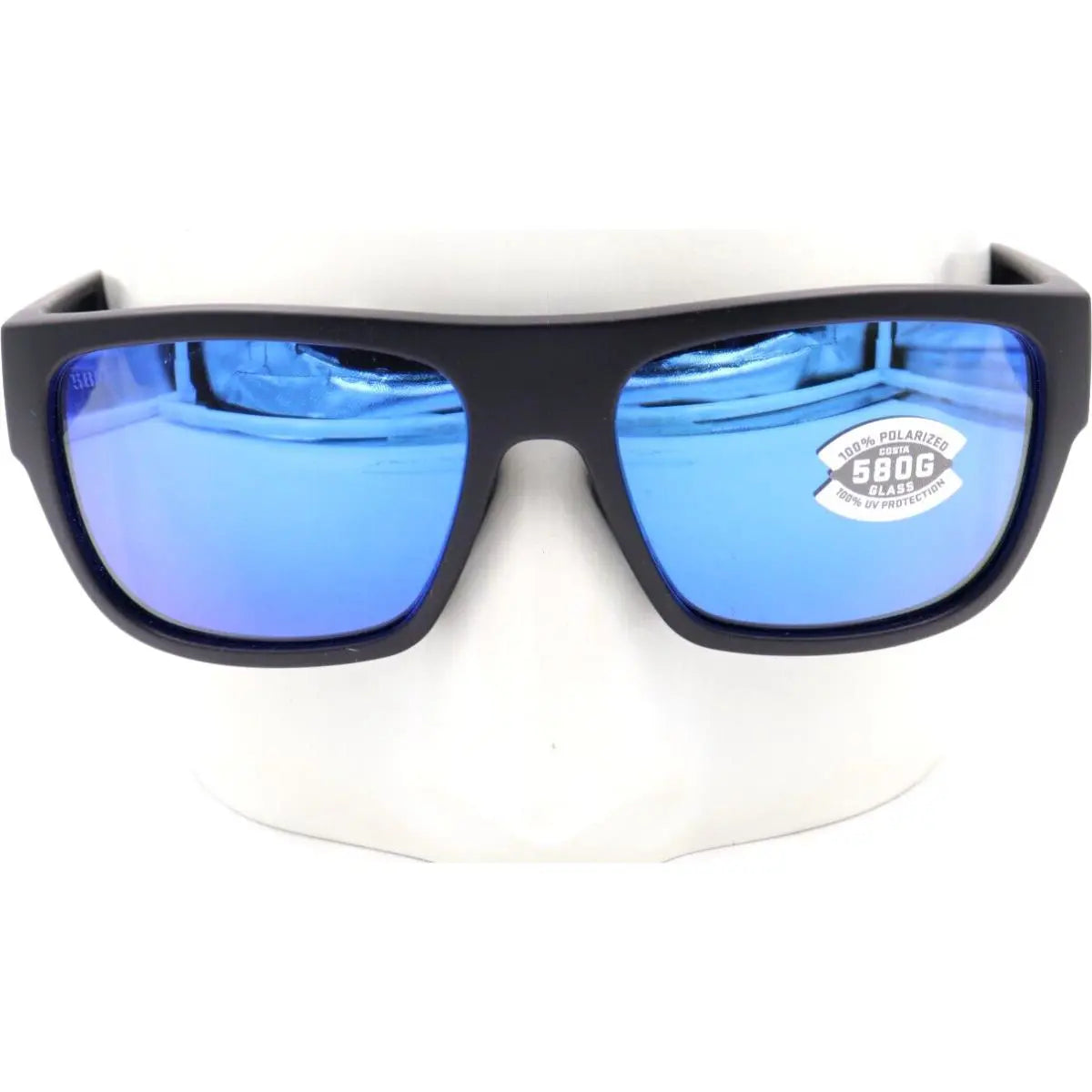 Costa Sampan Polarized Sunglasses - Matte Black/Blue - Blue Mirror Adult