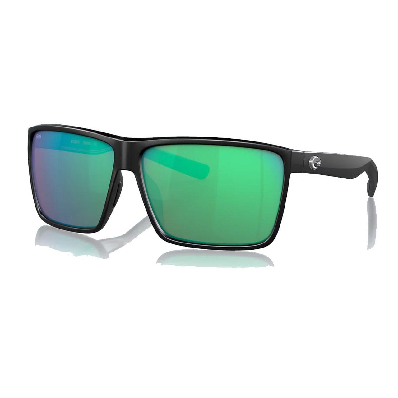 Costa Del Mar Rincon 9018 Sunglasses 901836 - Black - Green Mirror 580g Men Rectangle