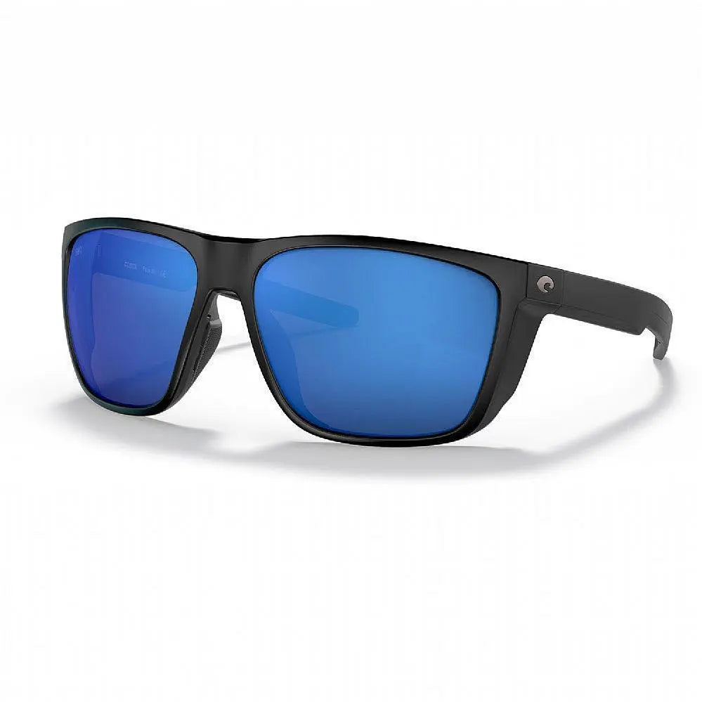 Costa Ferg XL 580G Polarized Sunglasses Matte Black/Blue Mirror