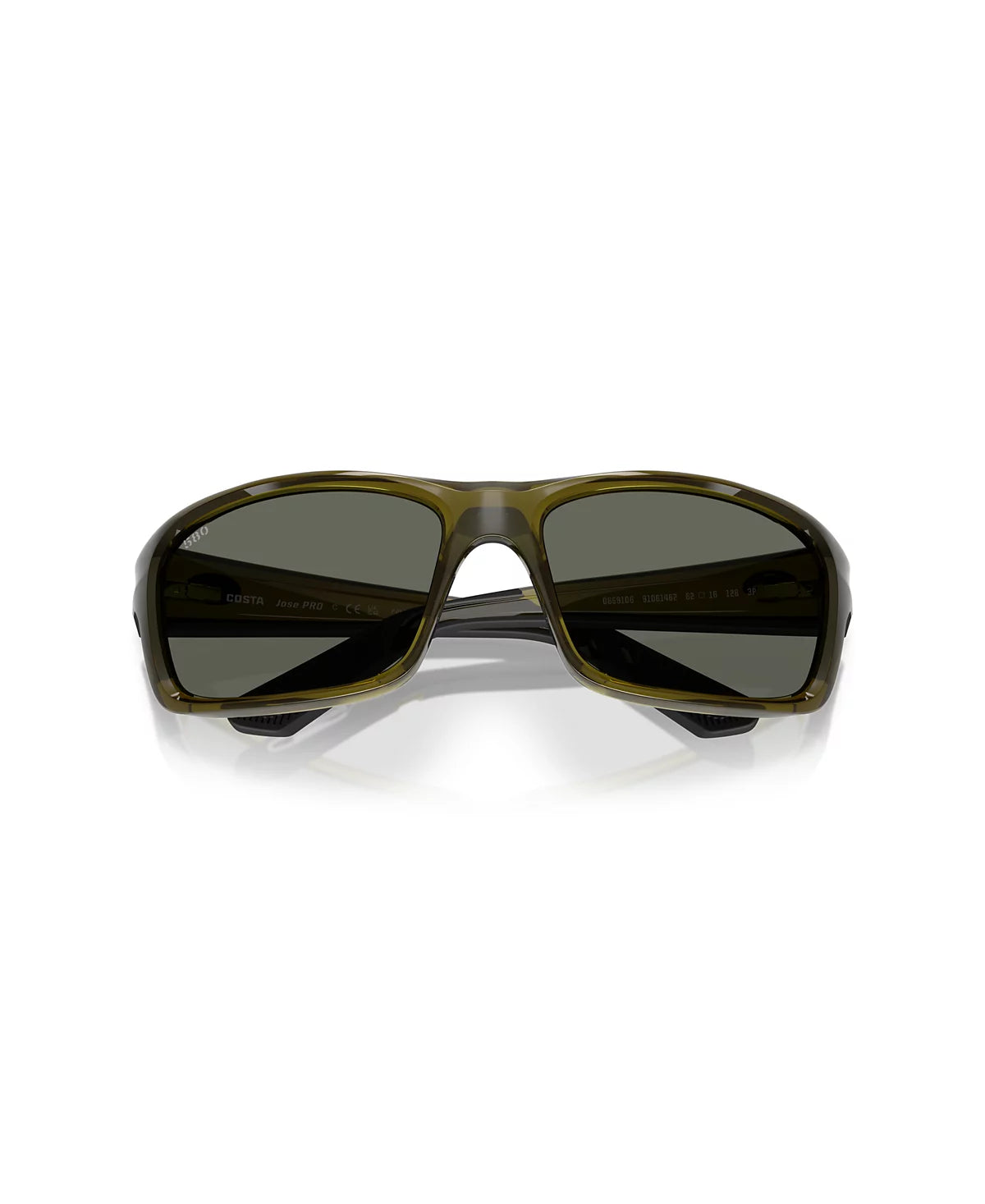 Costa Del Mar Men S Cat Cay Polarized Rectangular Sunglasses  Matte Black/Grey Blue Mirrored Polarized-580P  61 Mm