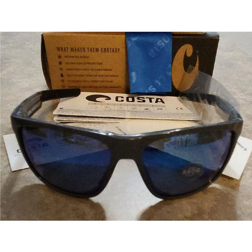 Costa Del Mar Ferg Xl 9012 Sunglasses 901208 - Grey - Blue Mirror 580g Men Pillow