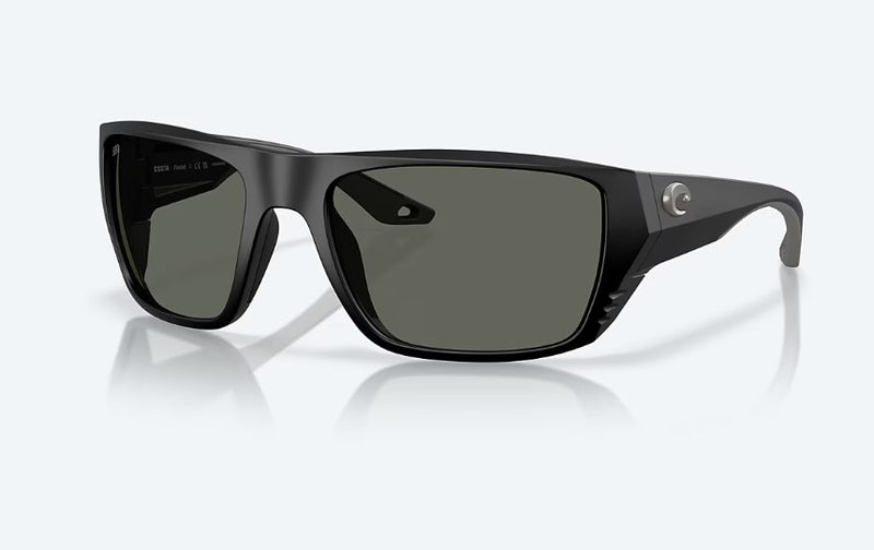 81548115 Finlet 580G Glass Polarized Sunglasses for Men - Matte Black & Gray - Large
