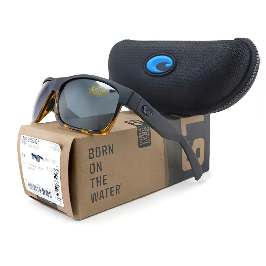 Costa Del Mar Half Moon Sunglasses 6014-125 Gray 580P