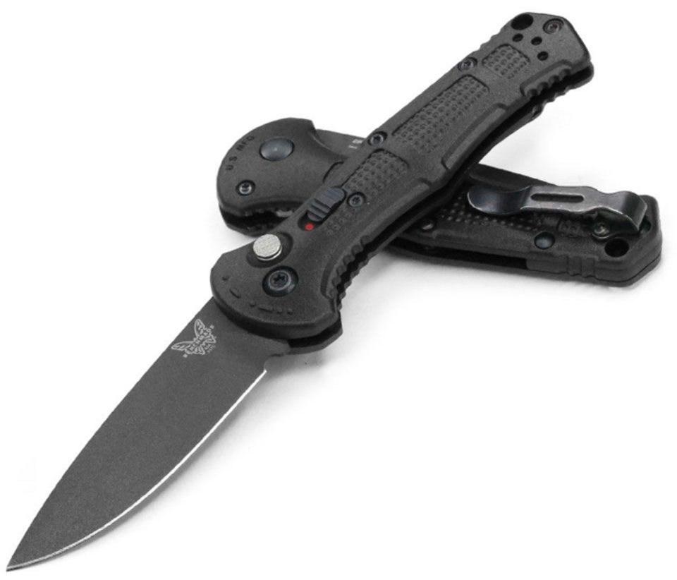 Benchmade Mini Claymore Automatic Knife, 3in Drop-point, Ranger Green