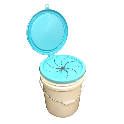 Lee Fisher International Hinged Bucket Lid/Trash Lid with Hinged Cover, BUCKETLIDDUAL