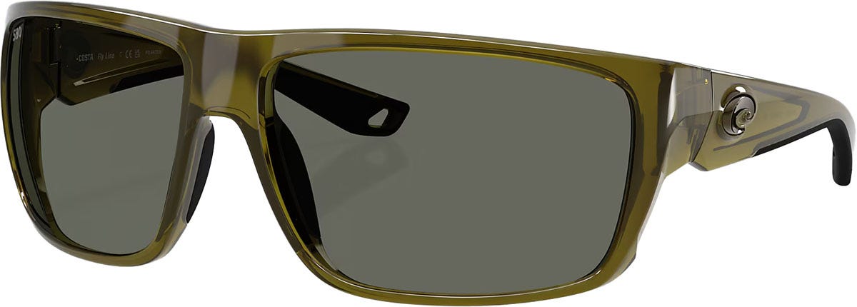 Costa Fly Line 580G Polarized Sunglasses, in Seagrass Frame/Gray Lens | by West Marine