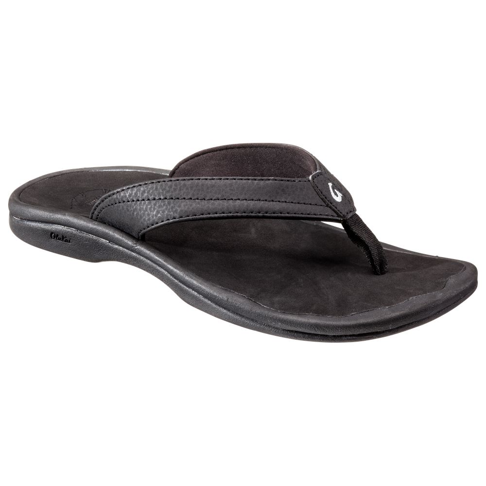 Olukai Ohana Women's Flip-Flop Black Size 7