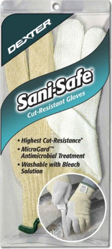Dexter Russell Medium Cut Resistant Glove, Yellow/White [M]