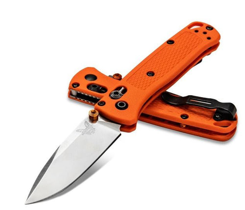 Benchmade Mini Bugout Knife 2.82" with Sharpener, Orange
