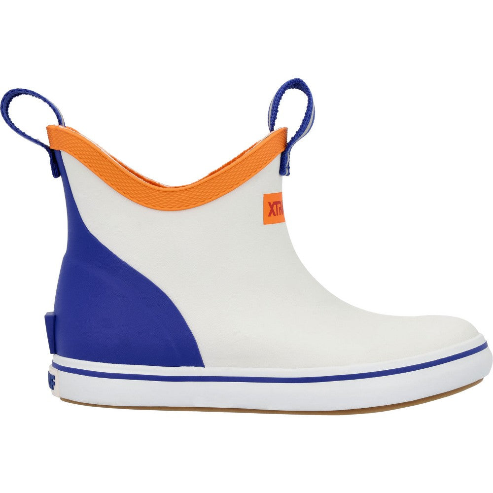 Xtratuf Kids' Ankle Deck Boots Size 1 - White Multi/Blue